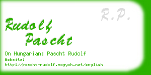 rudolf pascht business card